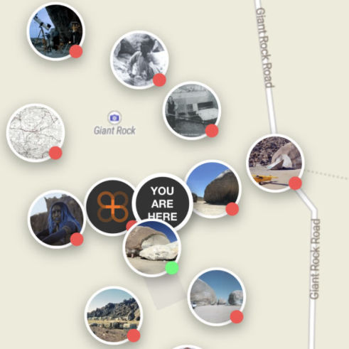 Map of AR exhibits in our Giant Rock Hoverlay channel.