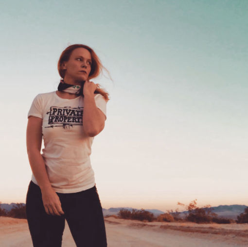 Louise, somewhere in the desert.
